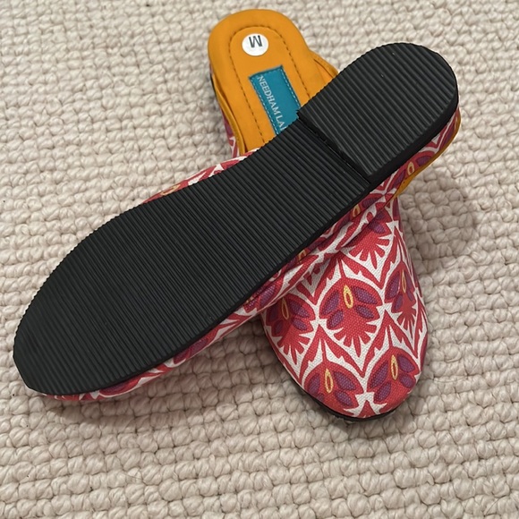 NWT ❤️Needham Lane slippers/scuffs. 💯 cotton upper. Rubber sole. Lux+prep - Picture 4 of 8